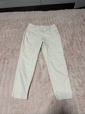 H&M Women's Cream Straight-Leg Pants